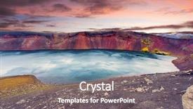  Presentation with volcano - Cool new PPT layouts with landmannalaugar highlands of iceland backdrop and a gray colored foreground