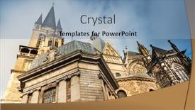  Presentation with europe - Audience pleasing PPT layouts consisting of landmark-aachener-dom-in-aachen backdrop and a light blue colored foreground