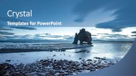  Presentation with iceland - Audience pleasing slide deck consisting of landmark-beach-in-iceland-called backdrop and a teal colored foreground