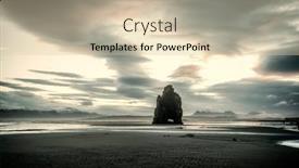  Presentation with morning sunrise - PPT layouts featuring landmark-beach-in-iceland-called background and a lemonade colored foreground