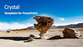  Presentation with tree in sinai desert - Presentation design having landmark in mountain bolivian desert background and a teal colored foreground