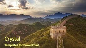  Presentation with china - Amazing slides having landmark of beijing and china backdrop and a tawny brown colored foreground