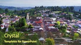  Presentation with colombia - Presentation consisting of landmark of colombia south america background and a tawny brown colored foreground