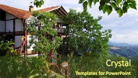  Presentation with colombia - Beautiful presentation design featuring landmark of colombia south america backdrop and a tawny brown colored foreground