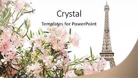  Presentation with eiffel tower - Slide set featuring landmark of paris - eiffel tower background and a white colored foreground