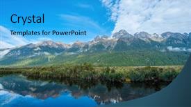  Presentation with water park - Audience pleasing slide set consisting of landmark on the milford road backdrop and a teal colored foreground