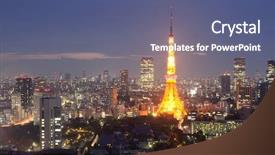  Presentation with tokyo - Audience pleasing PPT layouts consisting of landmark tokyo tower in minato backdrop and a ocean colored foreground