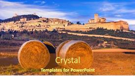  Presentation with monuments - Colorful presentation design enhanced with landmarks-and-religious-monuments backdrop and a crimson colored foreground