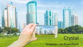  Presentation with china shanghai - Audience pleasing slides consisting of landmarks humanities - human taking photo of city backdrop and a  colored foreground