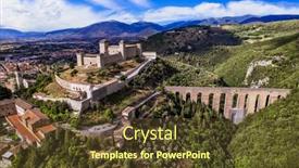  Presentation with roman - Slides consisting of landmarks-of-umbria-impressive-spoleto background and a  colored foreground