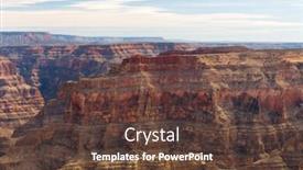  Presentation with grand canyon - Slides with landscape-and-nature-concept-aerial background and a tawny brown colored foreground