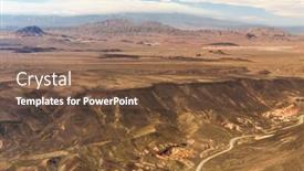  Presentation with grand canyon - Slide set featuring landscape and nature concept - aerial view of grand canyon mountains from helicopter background and a tawny brown colored foreground