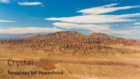  Presentation with grand canyon - Slide deck enhanced with landscape and nature concept - aerial view of grand canyon mountains from helicopter background and a gold colored foreground