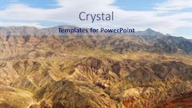  Presentation with grand canyon - Amazing PPT theme having landscape and nature concept - aerial view of grand canyon mountains from helicopter backdrop and a light blue colored foreground