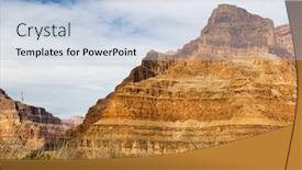  Presentation with landscape desert - Colorful presentation theme enhanced with landscape-and-nature-concept-view backdrop and a light blue colored foreground