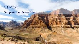  Presentation with landscape desert - Presentation theme having landscape-and-nature-concept-view background and a sky blue colored foreground