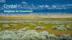  Presentation with utah - PPT theme having landscape at antelope island great background and a ocean colored foreground