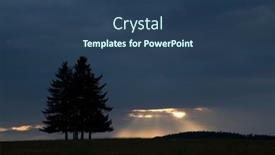  Presentation with czech republic - Theme featuring landscape-at-sunset-in-slavkovsky background and a ocean colored foreground