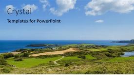  Presentation with west cork - Slides consisting of landscape-at-the-coast-near background and a light blue colored foreground