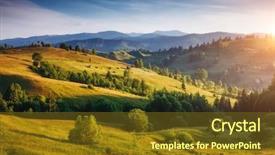  Presentation with alpine - Cool new PPT layouts with landscape background - great view of the alpine backdrop and a tawny brown colored foreground