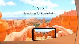  Presentation with beautiful nature - Slide deck enhanced with landscape bryce canyon utah usa background and a cool aqua colored foreground
