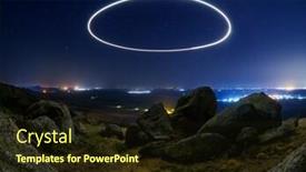  Presentation with romania - Presentation design featuring landscape-by-night-in-dobrogea background and a wine colored foreground