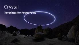  Presentation with romania - Audience pleasing theme consisting of landscape-by-night-in-dobrogea backdrop and a navy blue colored foreground