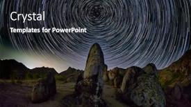  Presentation with romania - Cool new PPT theme with landscape-by-night-in-dobrogea backdrop and a dark gray colored foreground