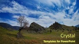  Presentation with romania - PPT layouts having landscape-by-night-in-dobrogea background and a tawny brown colored foreground