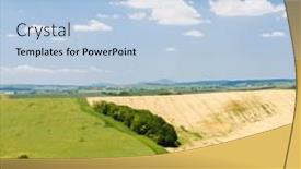  Presentation with tuscany - Theme enhanced with landscape-called-moravian-tuscany-southern background and a light blue colored foreground