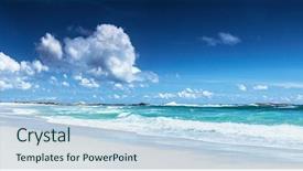  Presentation with cape town south africa - PPT theme having landscape clifton beach cape town background and a light blue colored foreground