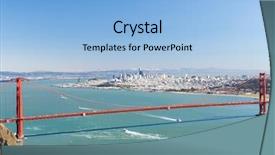  Presentation with san francisco - Amazing presentation theme having landscape concept - view of golden backdrop and a light blue colored foreground