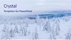  Presentation with snow blizzard in winter - Slides enhanced with landscape czech republic winter nature background and a sky blue colored foreground