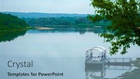  Presentation with ion channel - Beautiful slides featuring landscape-depicting-the-channel backdrop and a light blue colored foreground