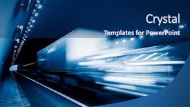  Presentation with tunnel - Colorful theme enhanced with landscape design highway - motion truck go backdrop and a navy blue colored foreground