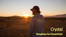  Presentation with beautiful spanish landscape costa blanca - Presentation theme consisting of landscape during a beautiful blazing background and a wine colored foreground