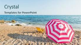  Presentation with spanish - Colorful theme enhanced with landscape empty spanish costa brava backdrop and a sky blue colored foreground