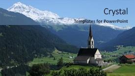  Presentation with church - Amazing slide set having landscape featuring a a church backdrop and a  colored foreground