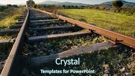  Presentation with abandoned - Slide set enhanced with landscape for a old railway background and a wine colored foreground