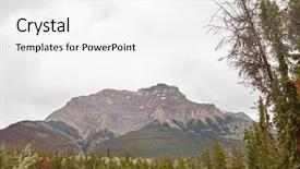  Presentation with pigeon ford mountains - Cool new presentation theme with landscape format - forest tree line with mountains backdrop and a  colored foreground