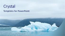  Presentation with iceberg - Amazing slides having landscape iceberg in jokulsarlon glacial backdrop and a sky blue colored foreground