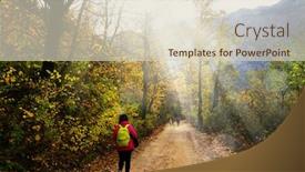  Presentation with dirt - Presentation featuring landscape-image-of-dirt-countryside background and a soft green colored foreground