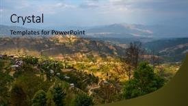  Presentation with kathmandu - Cool new PPT theme with landscape in dhulikhel district in the kathmandu valley nepal backdrop and a light blue colored foreground