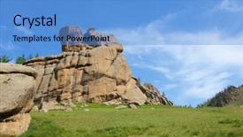  Presentation with mongolia - PPT theme featuring landscape in gorkhi terelji national park mongolia background and a light blue colored foreground