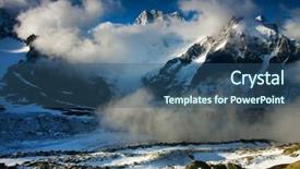  Presentation with air france - Presentation theme having landscape in haute savoie france background and a  colored foreground