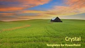  Presentation with rural - Beautiful presentation featuring landscape in rural washington state backdrop and a tawny brown colored foreground