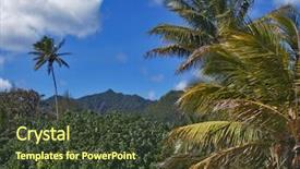  Presentation with landscape - Cool new slide set with landscape in the cook islands backdrop and a  colored foreground