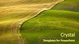  Presentation with tuscany - Audience pleasing PPT layouts consisting of landscape in tuscany region of italy backdrop and a tawny brown colored foreground