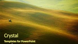  Presentation with tuscany - PPT theme consisting of landscape in tuscany region of italy background and a tawny brown colored foreground