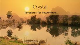  Presentation with china - Slide set with fashion beauty industry mixed objects flat illustration with camera and smartphone to share products background and a light gray colored foreground